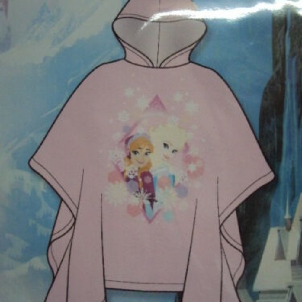 Disney Frozen Youth Hooded Poncho, 100% Waterproof vinyl, one size fits all